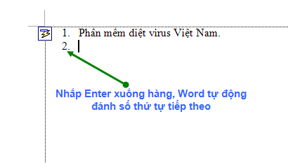 Tắt chức năng đánh số đầu dòng trong Microsoft Word