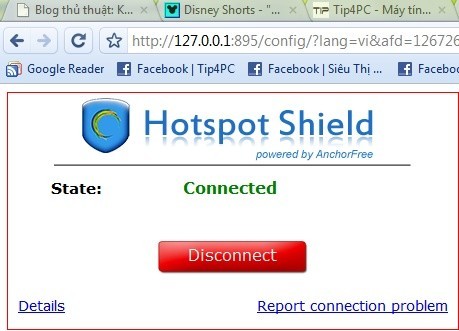 hotspot3 HotspotShield: truy cập đến các website bị chặn
