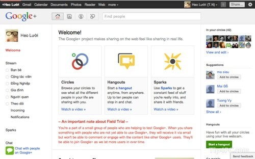 Tất tần tật hướng dẫn làm quen với Google+