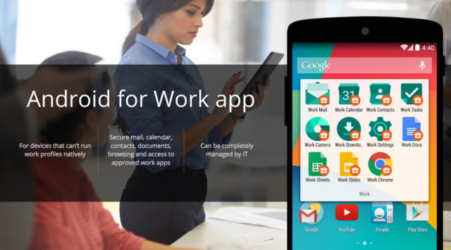Google ra mắt Android for Work, tách riêng dữ liệu cá nhân và công việc