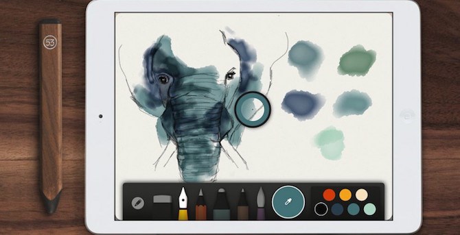 Ứng dụng Paper trên iPad miễn phí toàn bộ cọ vẽ