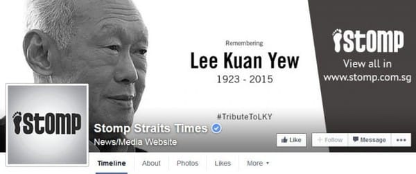 Nhiều tờ báo lớn ở Singpore như Straits Times, Stomps… cũng đổi avatar Facebook. 