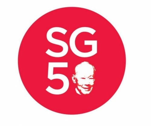 Một người dùng mạng đã thay đổi số '0' trong logo SG50 để hiển thị khuôn mặt của ông Lý Quang Diệu, “cha đẻ” của quốc đảo Singapore. 