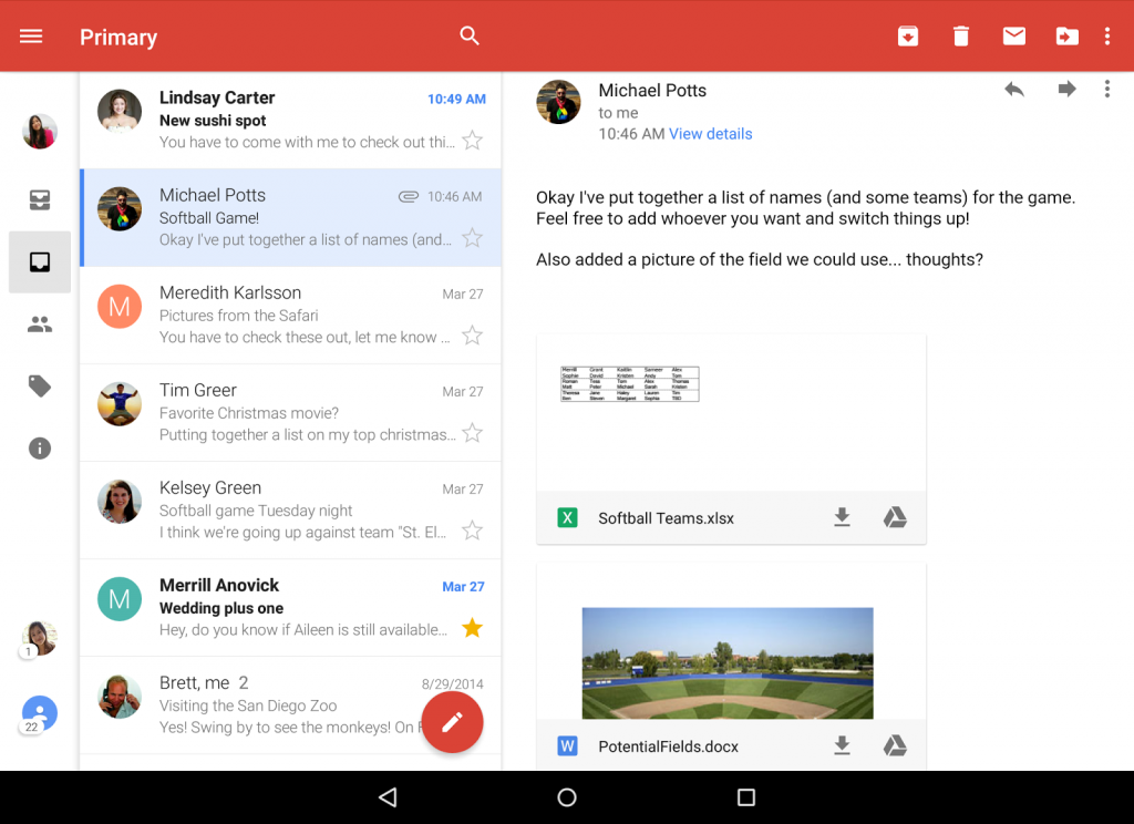 Gmail Android: hiển thị nhiều tài khoản trong một giao diện Ảnh xem trước lớn hơn