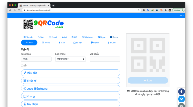 Kết nối Wi-Fi nhanh bằng mã QR Code