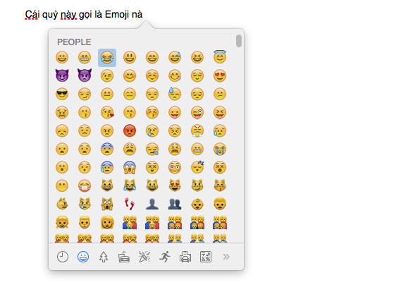Kết quả hình ảnh cho Sử dụng nhanh Emojis khi nhập thoại bằng phím tắt mac"