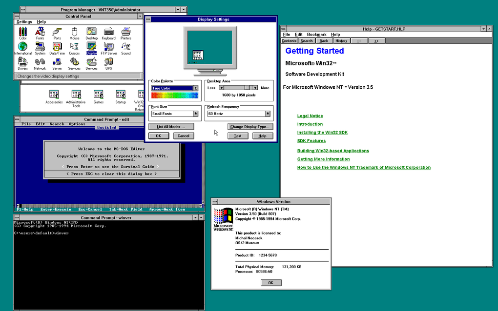 Windows tròn 30 tuổi: chúc mừng hệ điều hành phổ biết nhất windowsnt3.5.0.