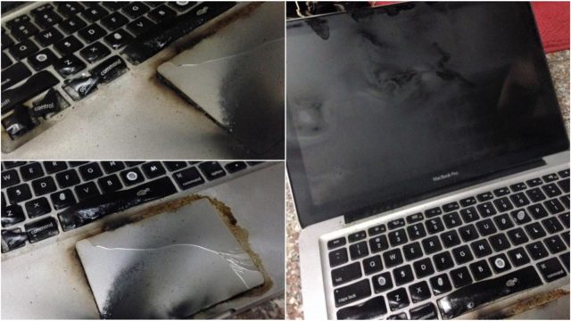 Sài Gòn: Một chiếc Macbook vừa bị cháy đen, khả năng lỗi xuất phát từ pin