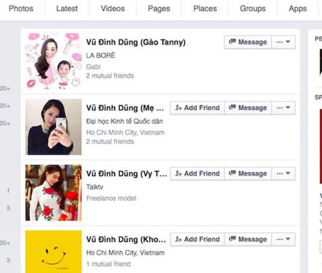Tài khoản Facebook bị đổi tên Vũ Đình Dũng: email đăng nhập bí mật sẽ không ảnh hưởng