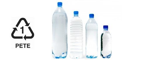 Nhựa số 1: PETE hoặc PET (Polyethylene Terephthalate)