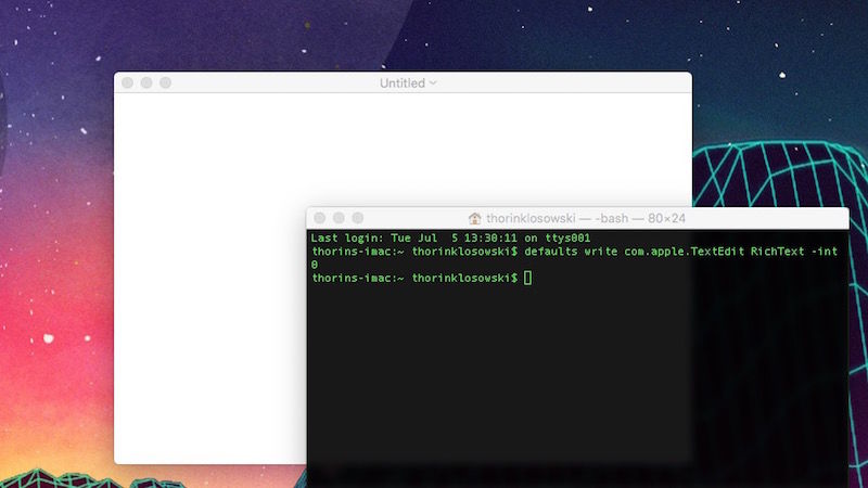 Mac OS: chỉnh plain text làm mặc định trong ứng dụng TextEdit