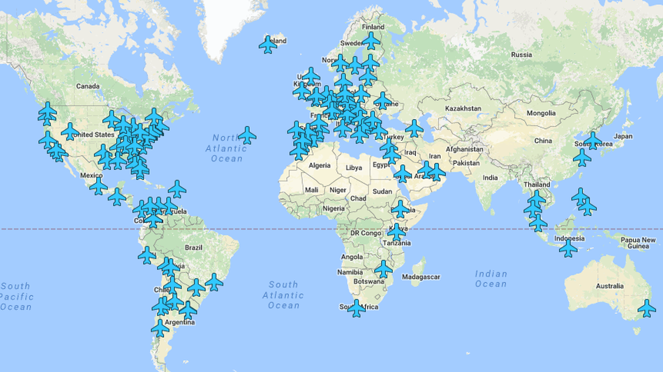 Một blogger đã chia sẻ bản đồ mật khẩu WiFi ở các sân bay trên thế giới