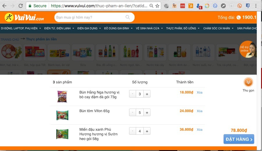 Thử mua trên trang VuiVui.com: dễ hoàn tất đơn hàng, không có cả phần quản lý tài khoản Thử mua trên trang VuiVui.com: dễ hoàn tất đơn hàng, không có cả phần quản lý tài khoản