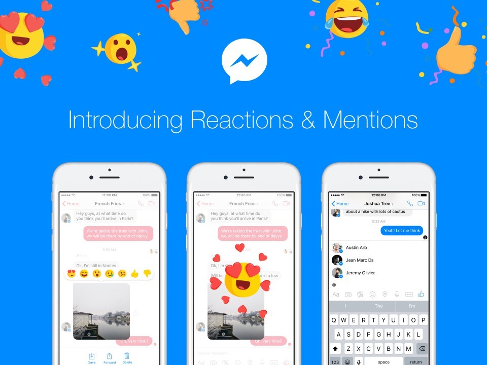 Facebook chính thức tung tính năng tương tác nhanh và tag trong Messenger