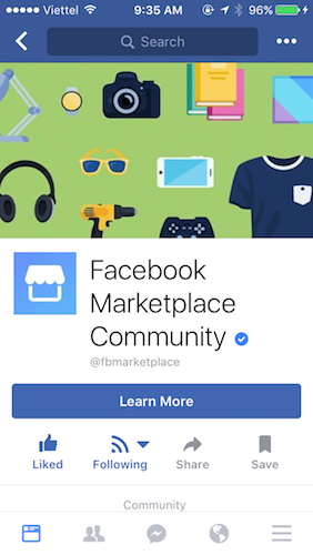 Nhiều người dùng Việt đã có thể thử tính năng Facebook Marketplace