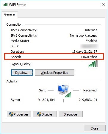 Xác định độ mạnh của sóng WiFi trên máy tính Windows và Mac