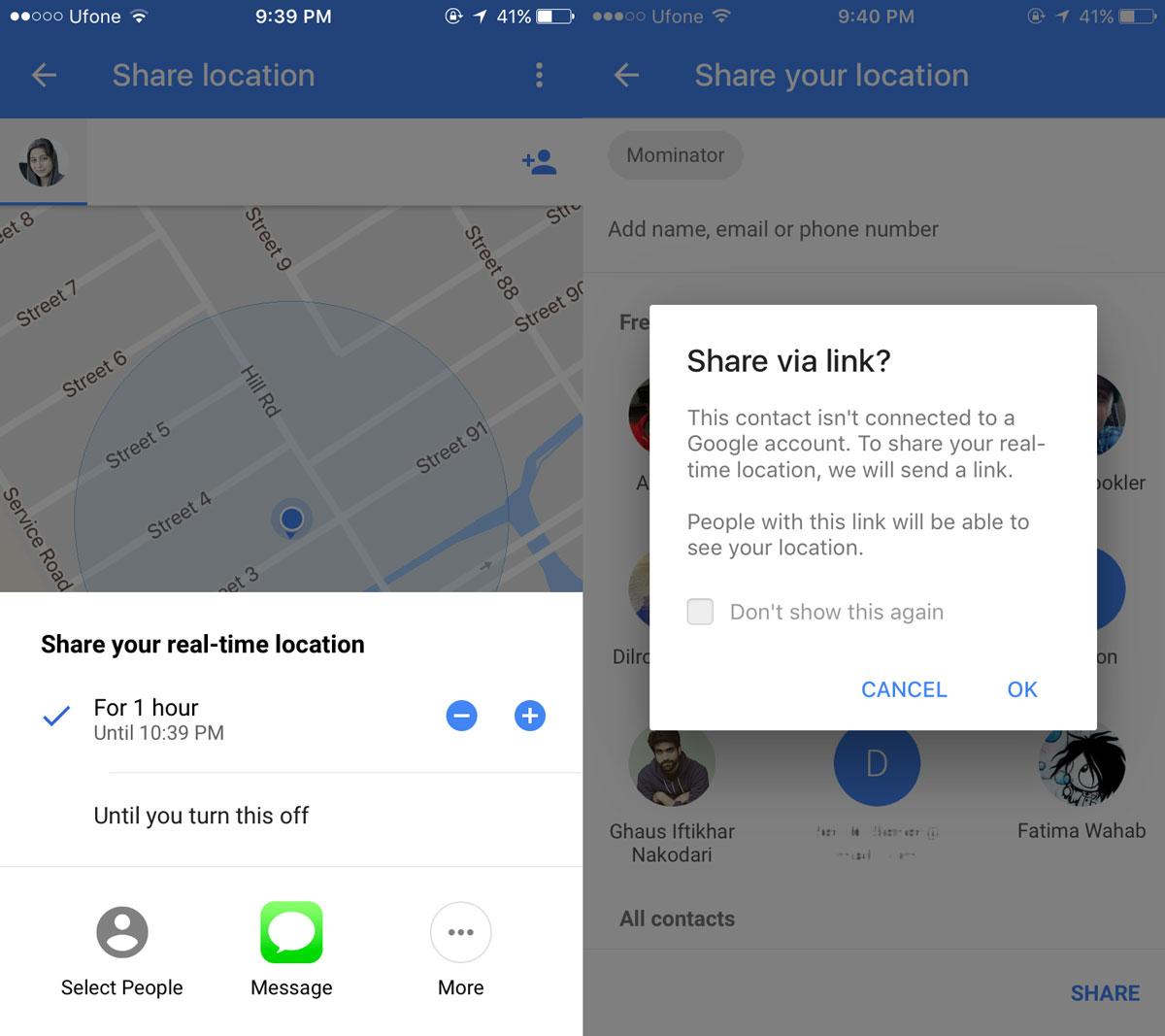 Cách chia sẻ vị trí theo thời gian thực với Google Maps