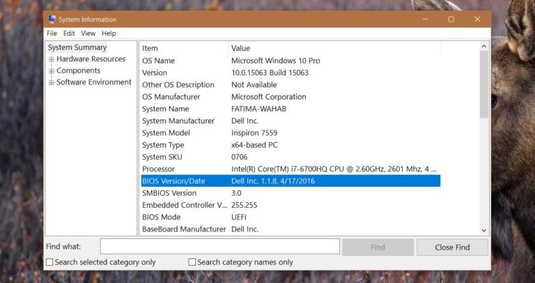 Tìm phiên bản và cập nhật BIOS trên Windows 10