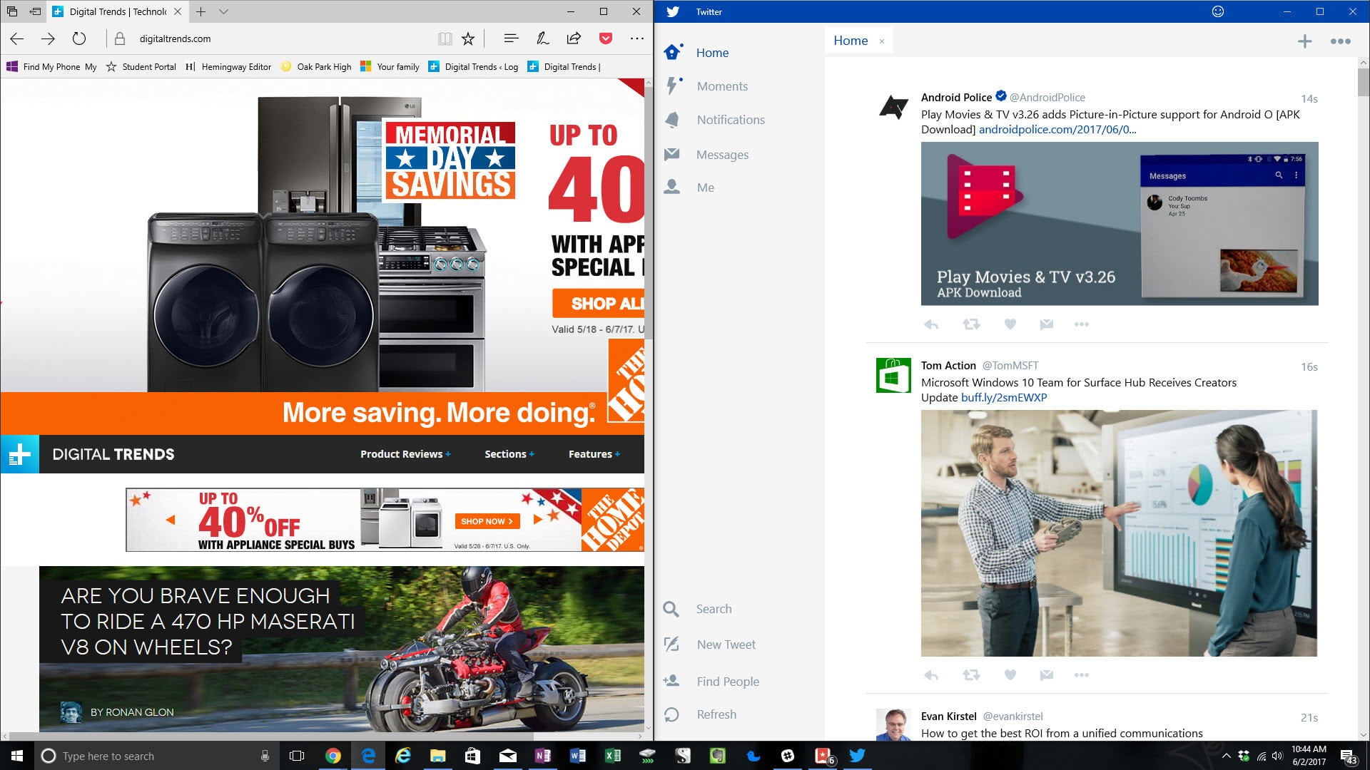 Chia màn hình để quản lý công việc trên Windows 10
