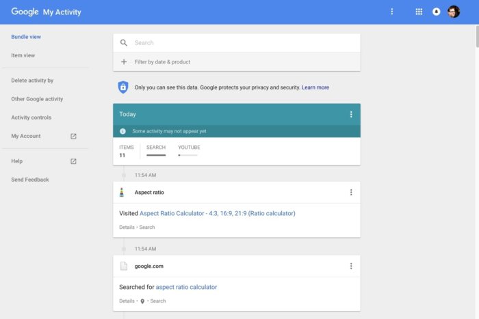 Gỡ bỏ những dữ liệu Google đã thu thập từ bạn
