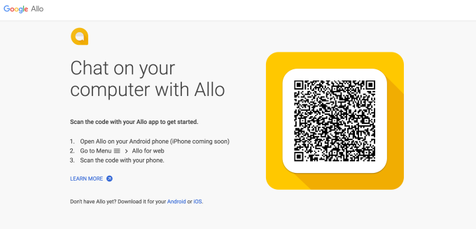 Google Allo tung ra thêm phiên bản web trên trình duyệt máy tính