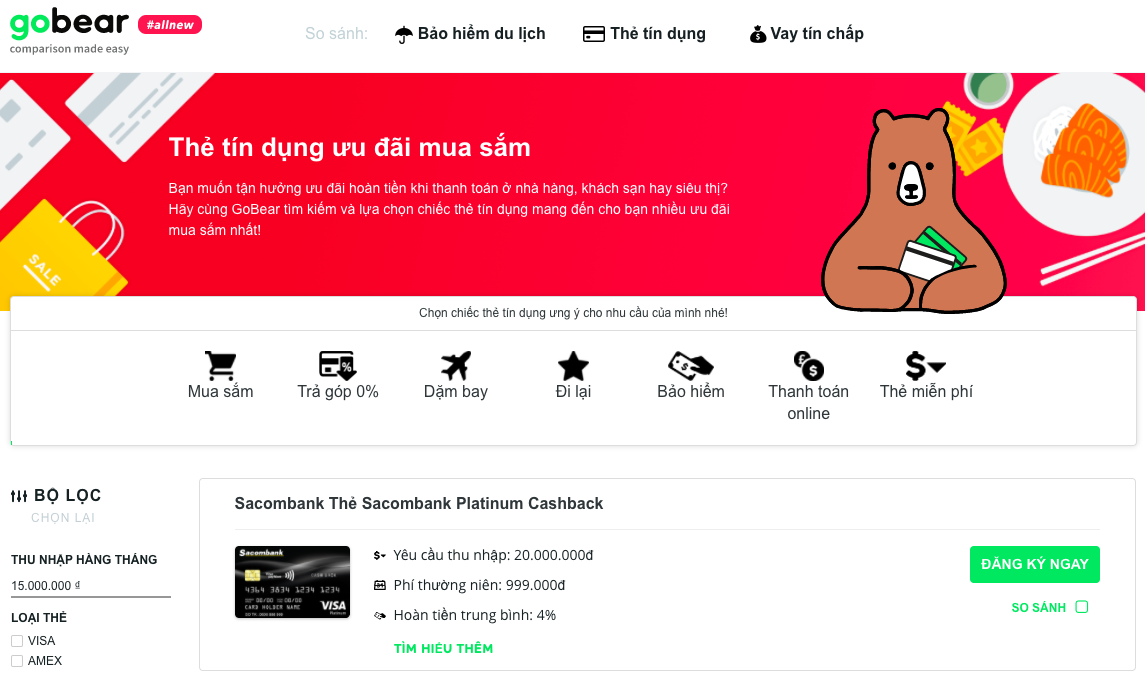 Sau 1 năm, GoBear Việt Nam đạt gần 1 liệu lượt truy cập Sau 1 năm, GoBear Việt Nam đạt gần 1 liệu lượt truy cập