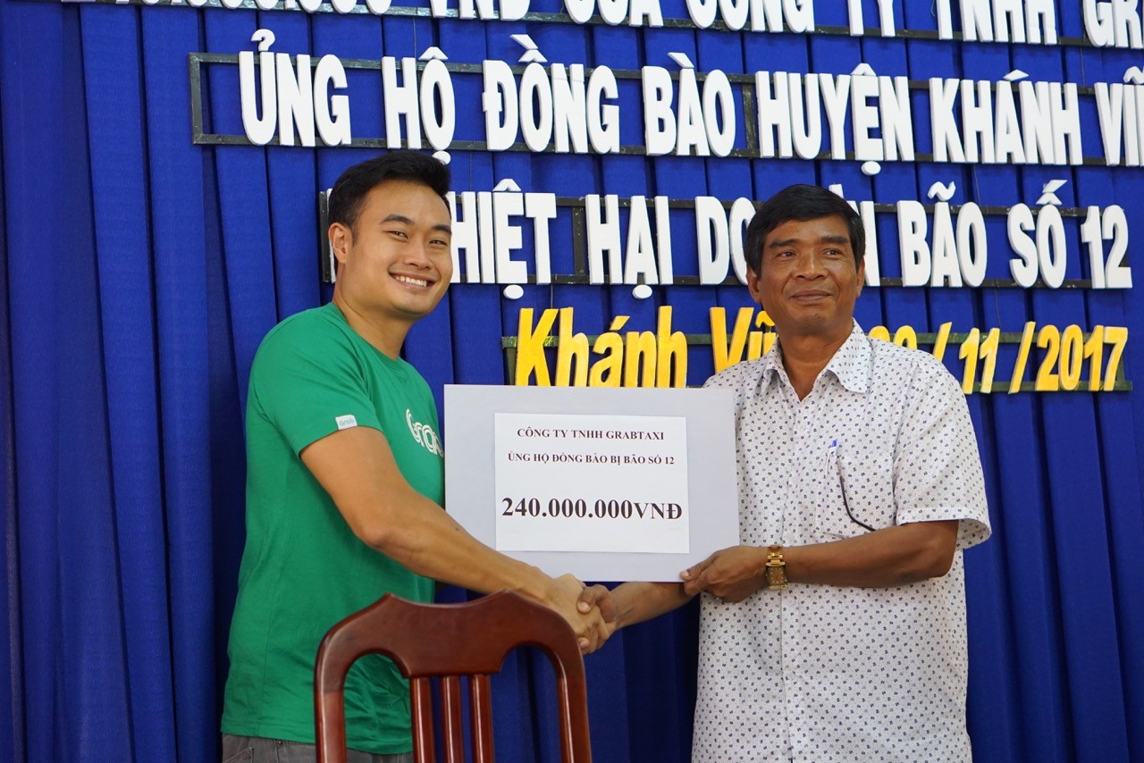 Grab hỗ trợ người dân bị lũ lụt tại Khánh Hoà