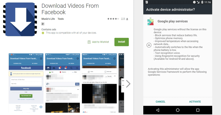 Ứng dụng lấy cắp mật khẩu Facebook trên Play Store bị nghi ngờ là của người Việt