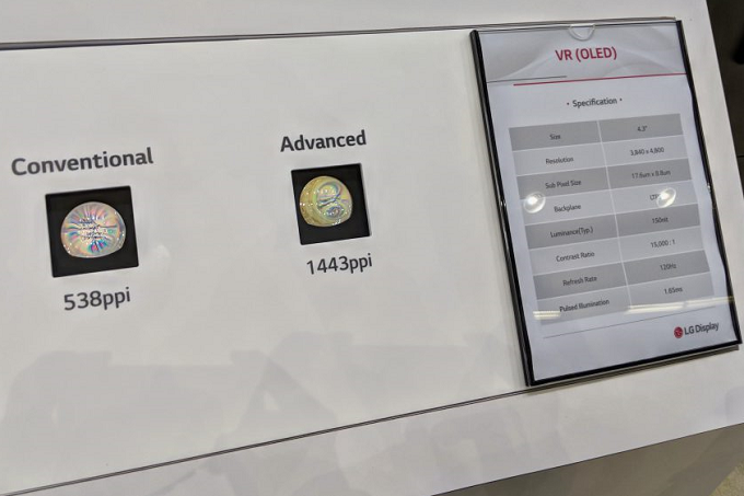 Google và LG Display tiết lộ màn hình OLED cho thiết bị VR
