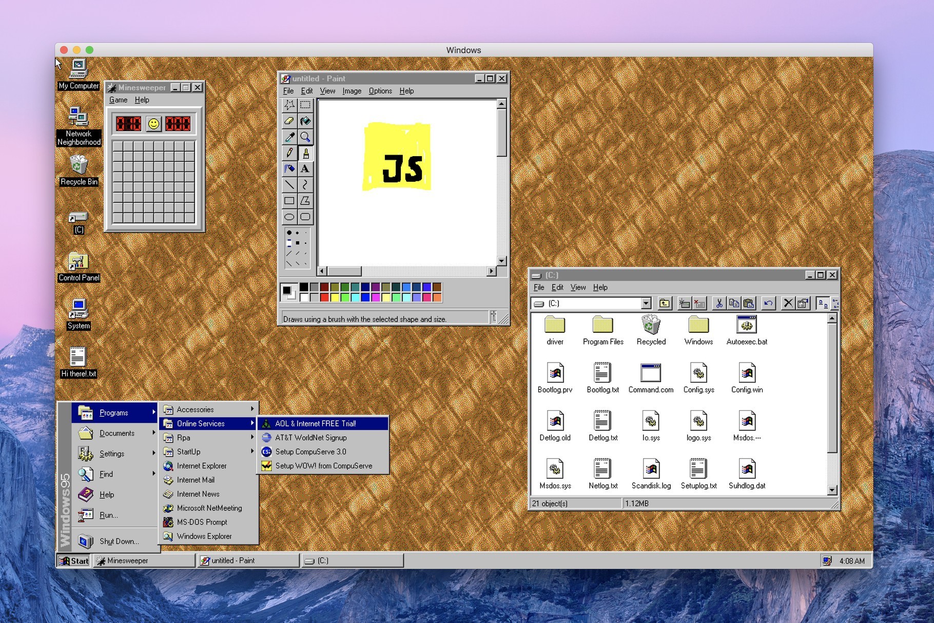 Lập trình viên biến Windows 95 thành ứng dụng cài cho hệ điều hành khác