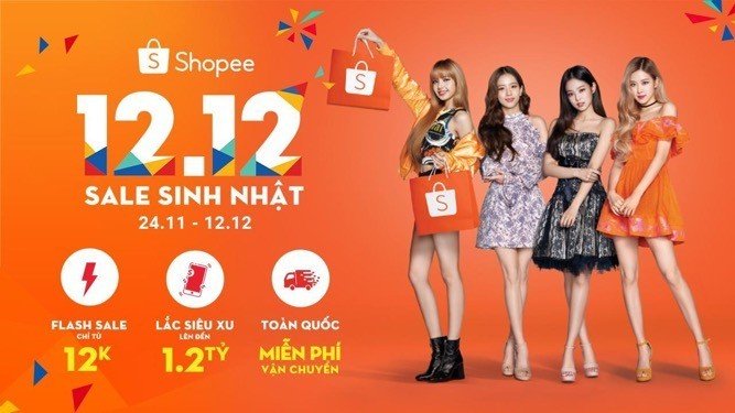12.12 Shopee Sale Sinh nhật giảm giá đến 95%