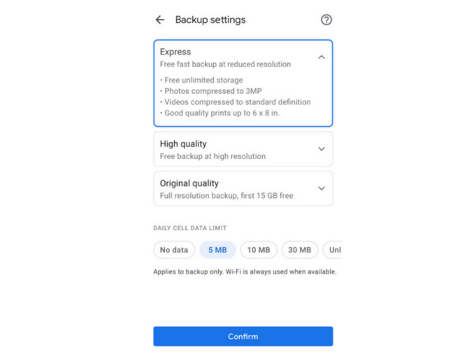 Chế độ sao lưu mới của Google Photos giúp tiết kiệm dữ liệu di động
