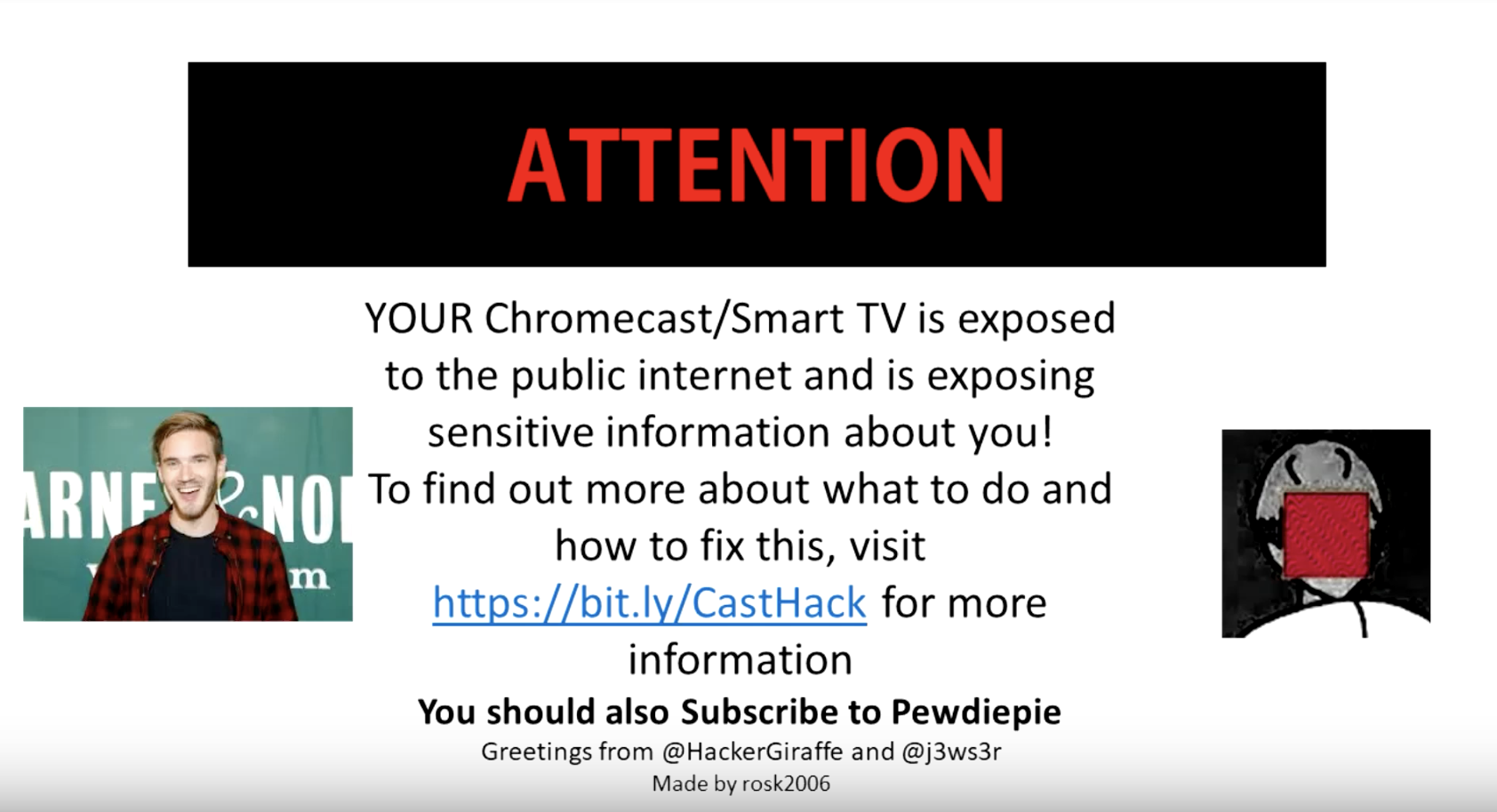 Tin tặc hack các thiết bị Chromecast để quảng bá kênh Youtube của PewDiePie