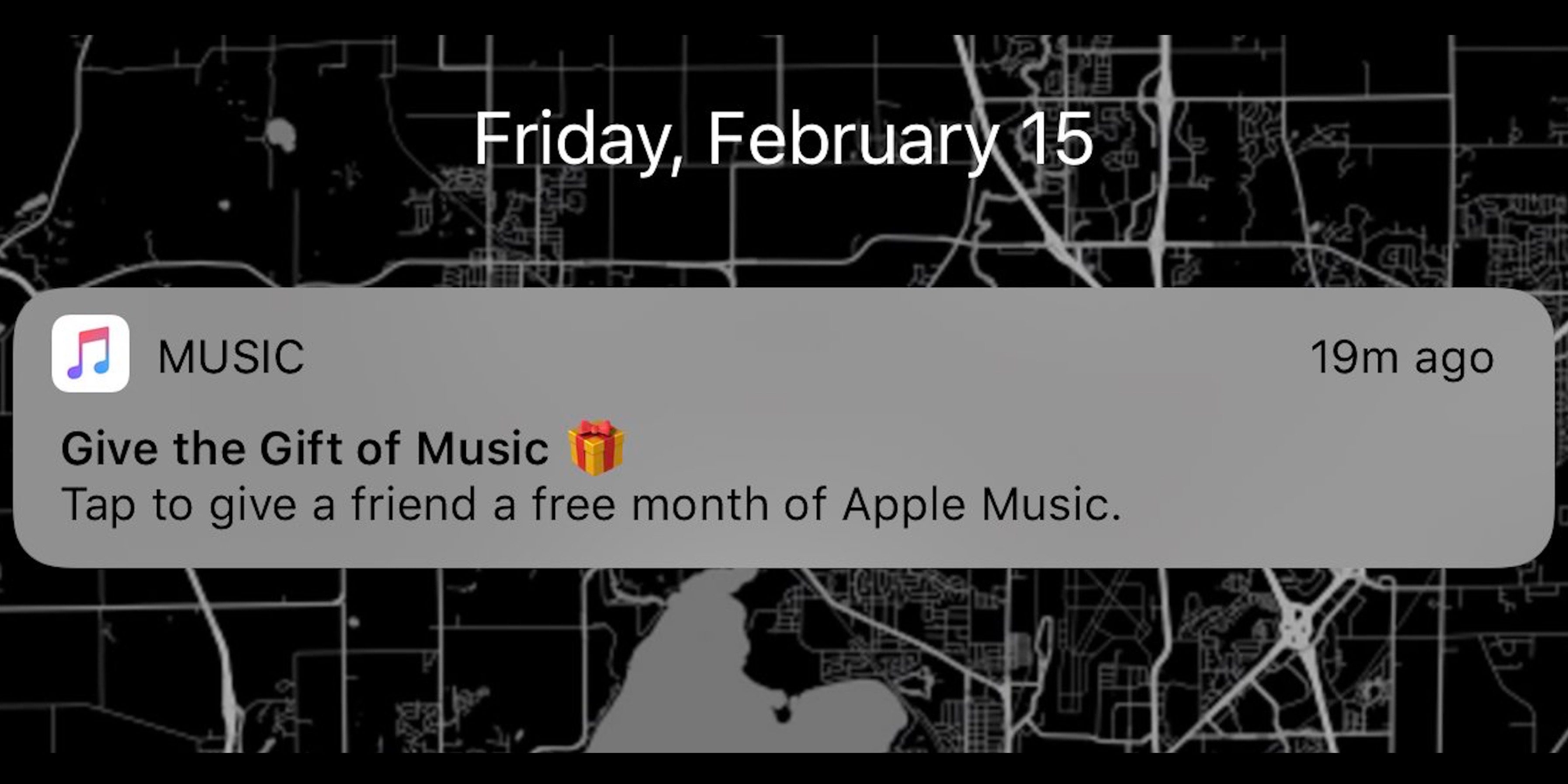 Người dùng Apple Music có thể tặng bạn bè 1 tháng dịch vụ miễn phí