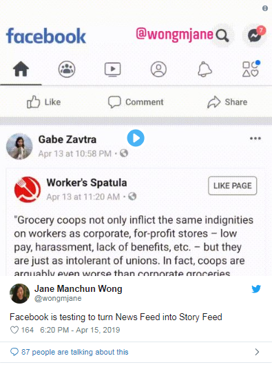 Facebook đang thử nghiệm giao diện mới, hợp nhất New Feeds và Stories