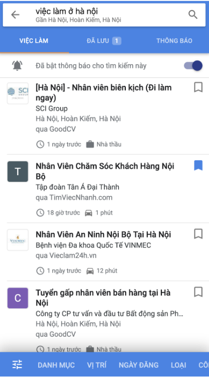 Google Tìm kiếm tích hợp tìm việc làm tại Việt Nam Google Tìm kiếm tích hợp tìm việc làm tại Việt Nam