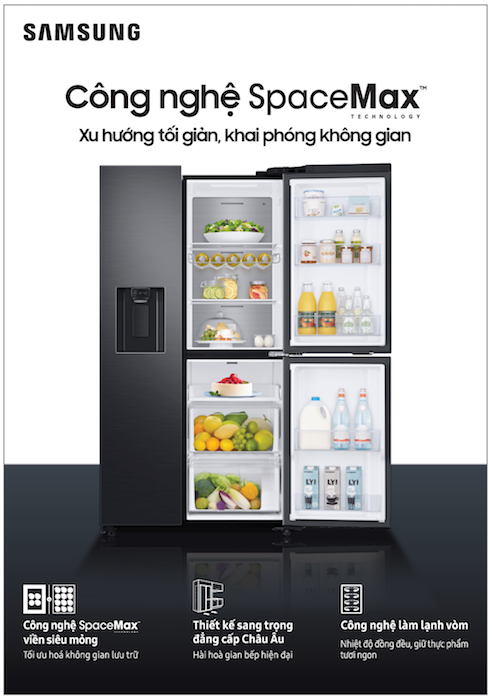 Samsung ra mắt tủ lạnh Side by Side RS5000, giá từ 25 triệu đồng