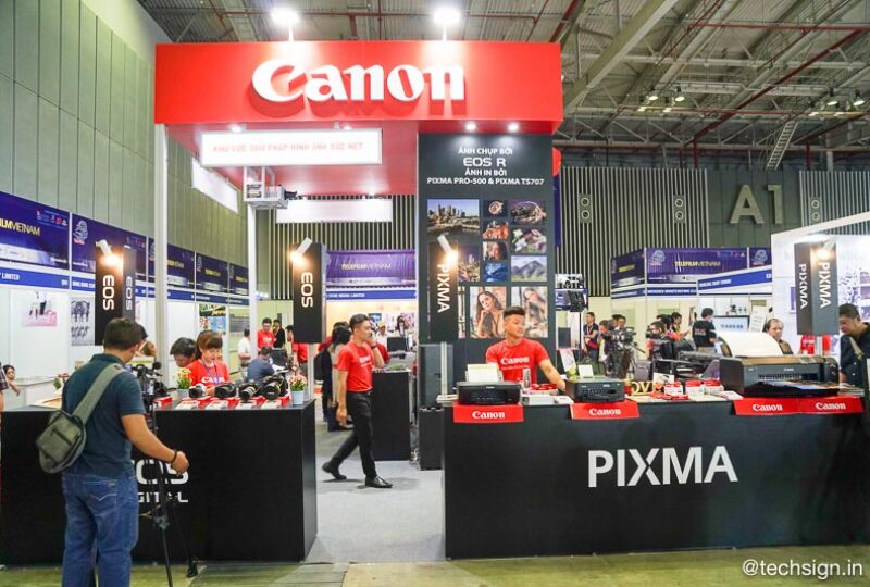 Canon ra mắt loạt máy in phun và laser màu tại triển lãm ICT COMM 2019