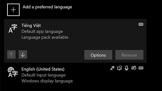 Microsoft chính thức đưa bộ gõ tiếng Việt vào Windows 10 19H1 Update