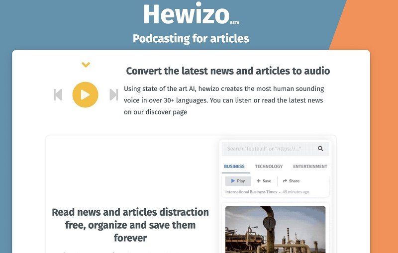 Hewizo: tiện ích đọc báo dùm bạn trên Chrome với 30 ngôn ngữ khác nhau