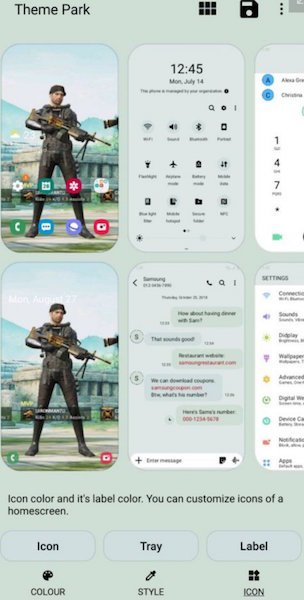 Samsung có ứng dụng đổi chủ đề smartphone với tên Theme Park