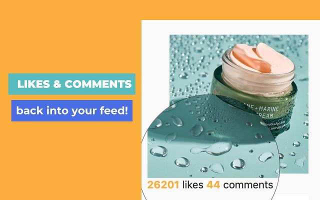 Tiện ích The Return of Likes trên Chrome giúp hiển thị số lượt thích Instagram