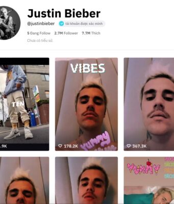 Mở tài khoản TikTok, chưa 10 ngày Justin Bieber có 2,3 triệu followers Mở tài khoản TikTok, chưa 10 ngày Justin Bieber có 2,3 triệu followers