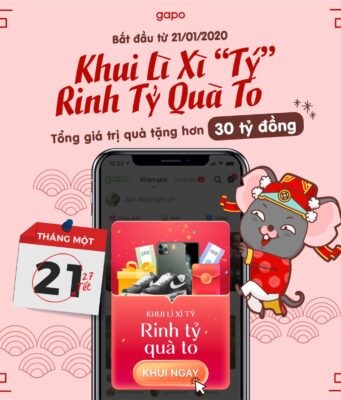 Mạng xã hội Gapo lì xì với tổng phần thưởng hơn 30 tỷ đồng