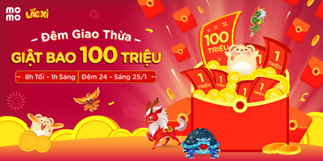 MoMo tổ chức khung giờ vàng Lắc Xì đêm Giao thừa Tết Canh Tý