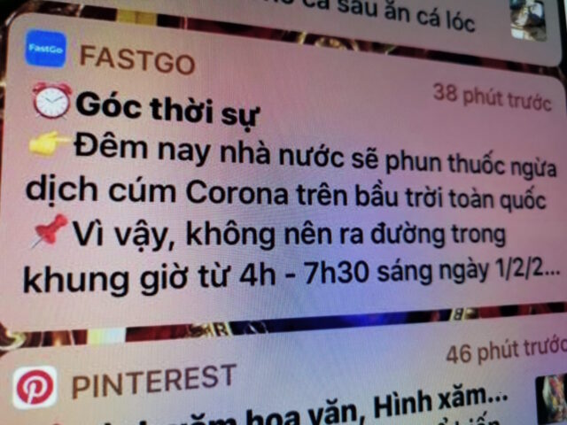Ứng dụng gọi xe Việt phao tin giả về virus corona