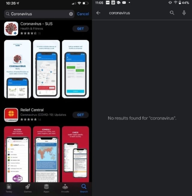 Apple, Google từ chối cấp phép ứng dụng về virus Corona để ngăn chặn lan truyền tin giả