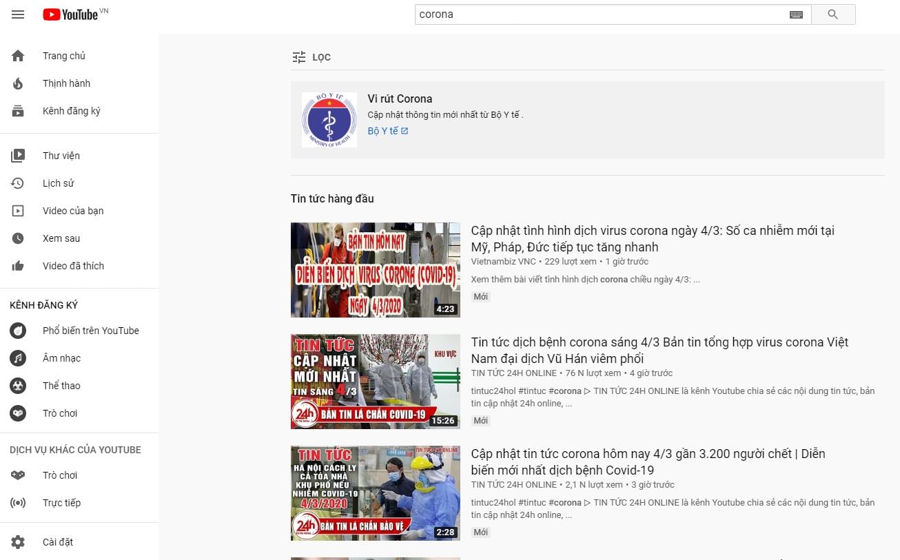 Cộng đồng Nhà sáng tạo YouTube đồng hành phòng chống virut Corona
