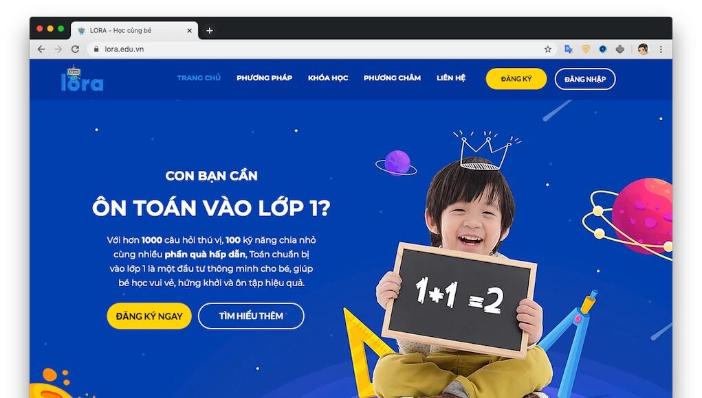 Website học trực tuyến Lora tặng miễn phí 100% khóa học Toán cho bé trong mùa dịch COVID-19