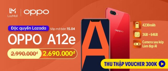 OPPO A12e lên kệ, hai màu đỏ và tím, giá 2,99 triệu đồng OPPO A12e lên kệ, hai màu đỏ và tím, giá 2,99 triệu đồng